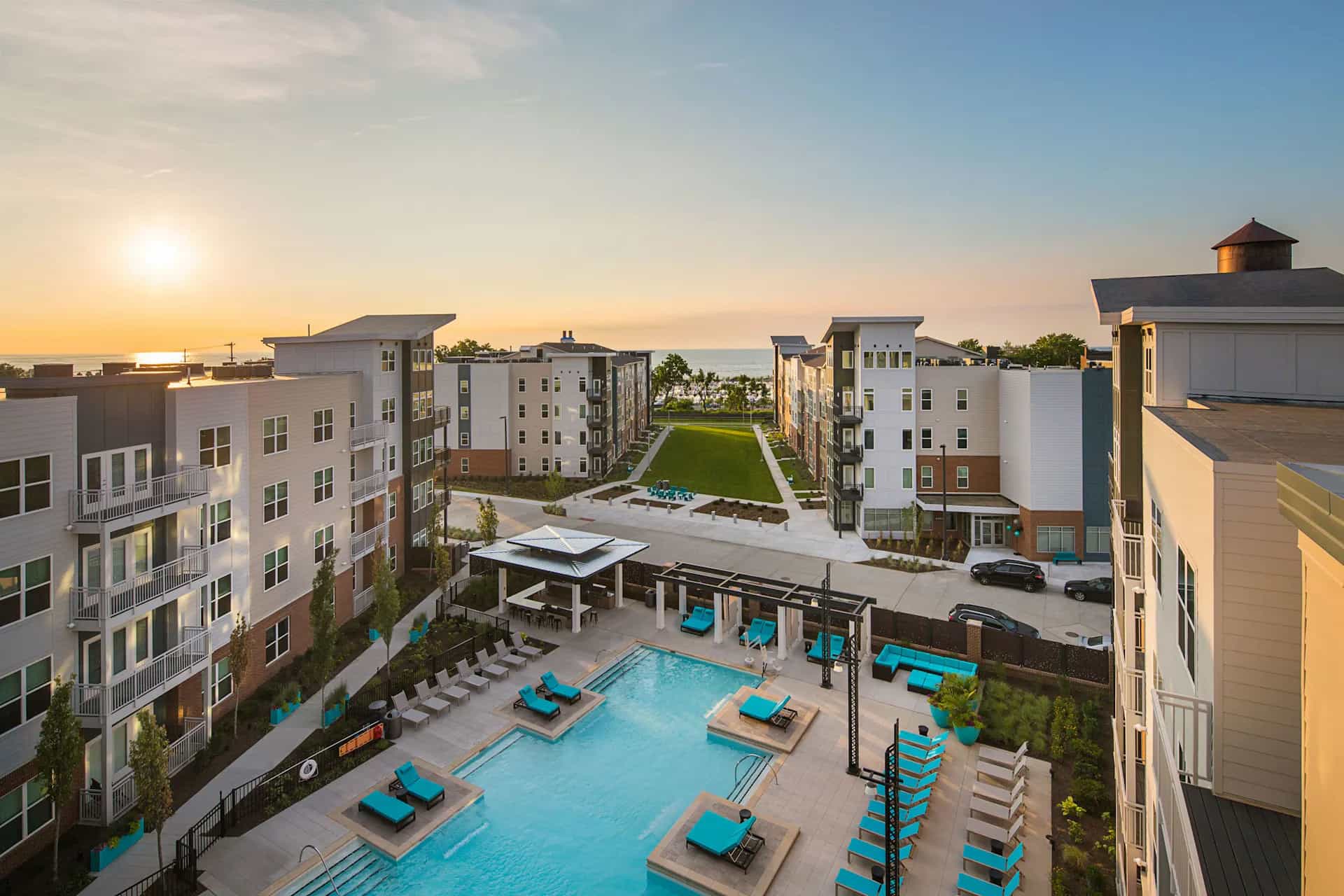 Cleveland Ohio Breakwater Projects Top View